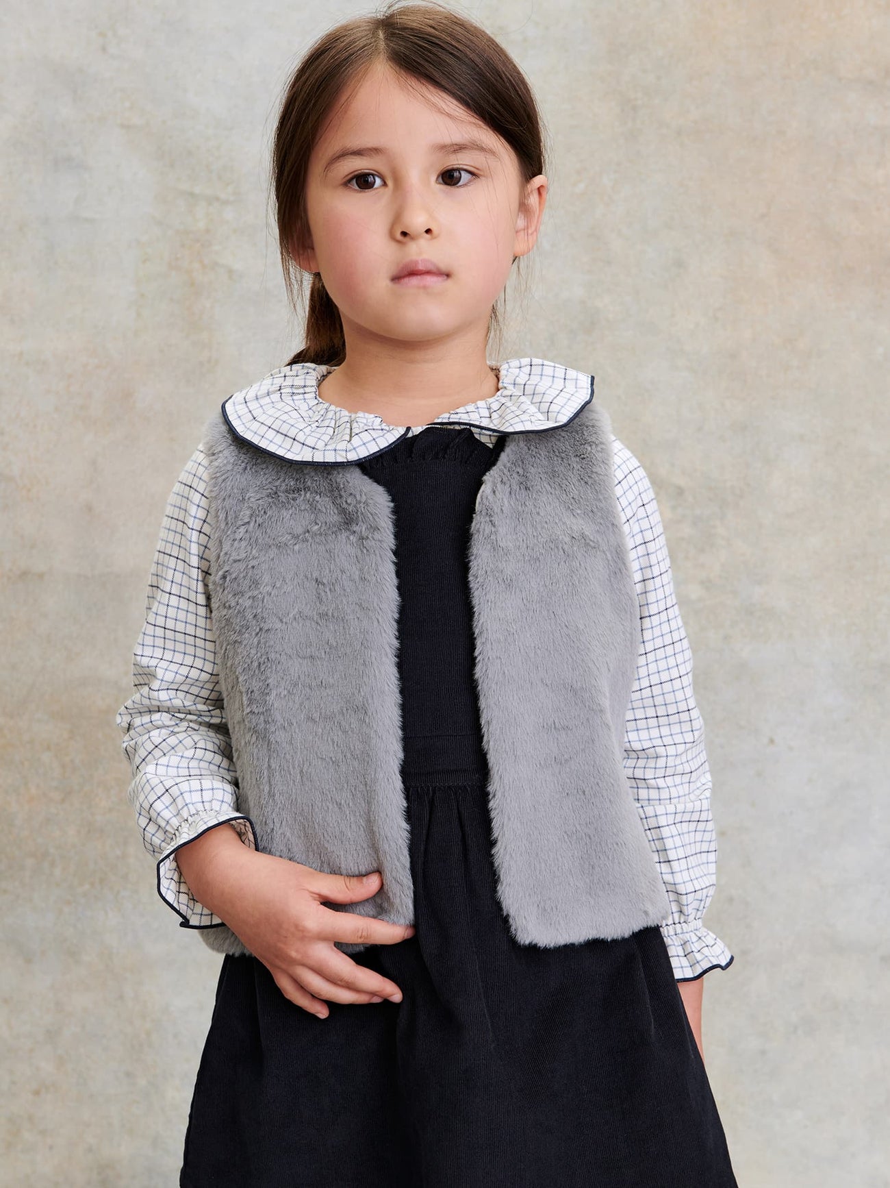 Grey Marisol Girl Gilet