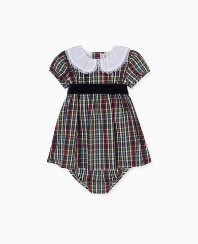 Navy Tartan Alicia Baby Girl Set