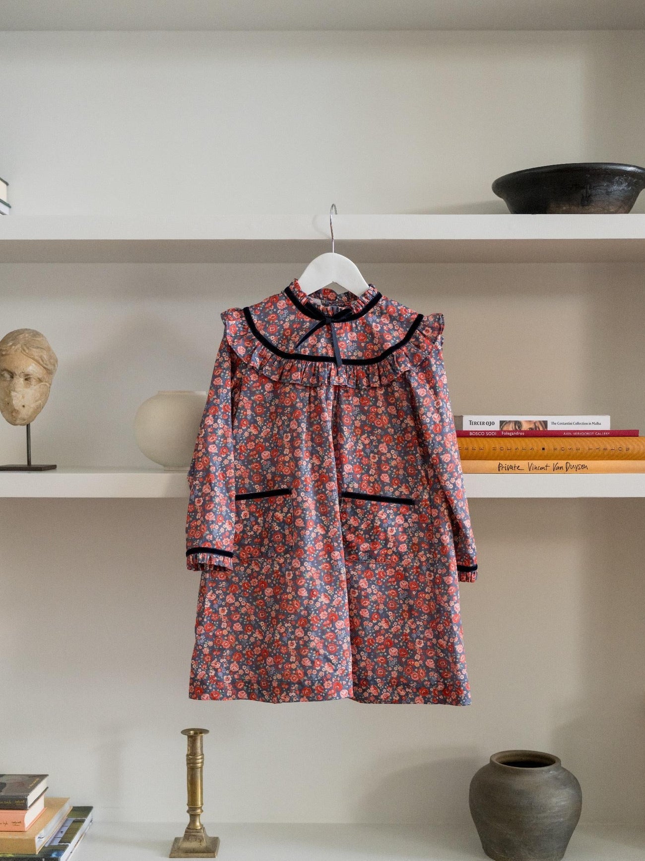 Navy Floral Alita Girl Empire Dress