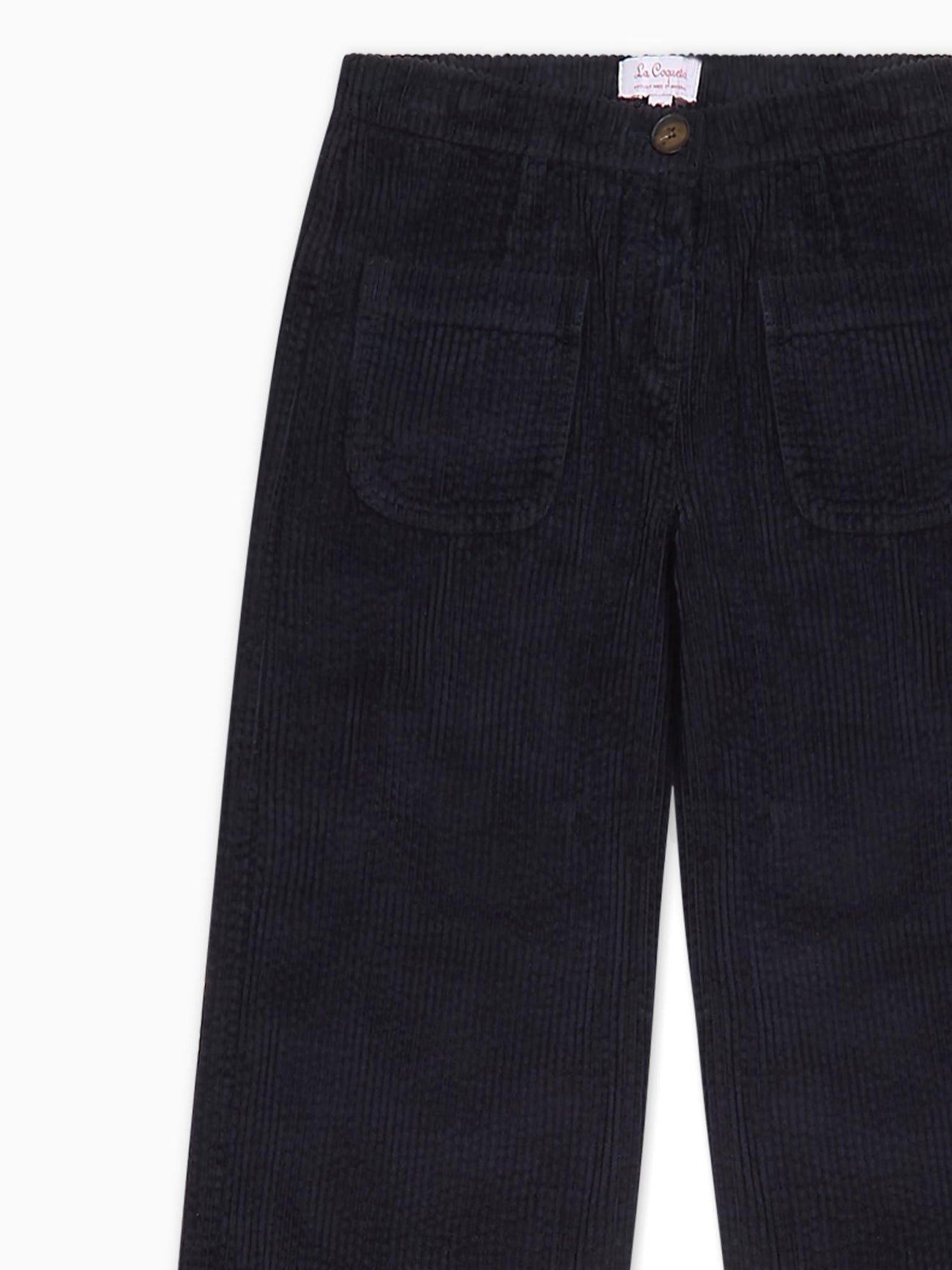 Navy Alma Corduroy Girl Trousers