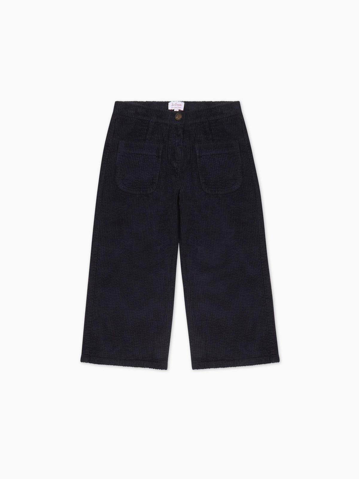 Navy Alma Corduroy Girl Culottes