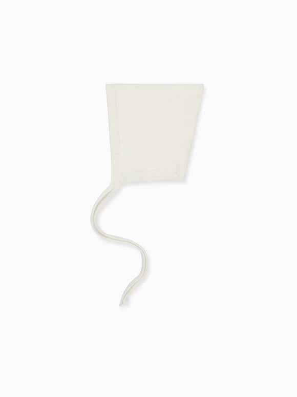 Ivory Alma Merino Baby Knitted Bonnet
