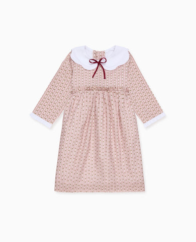 Pink Floral Stripe Alondra Girl Dress