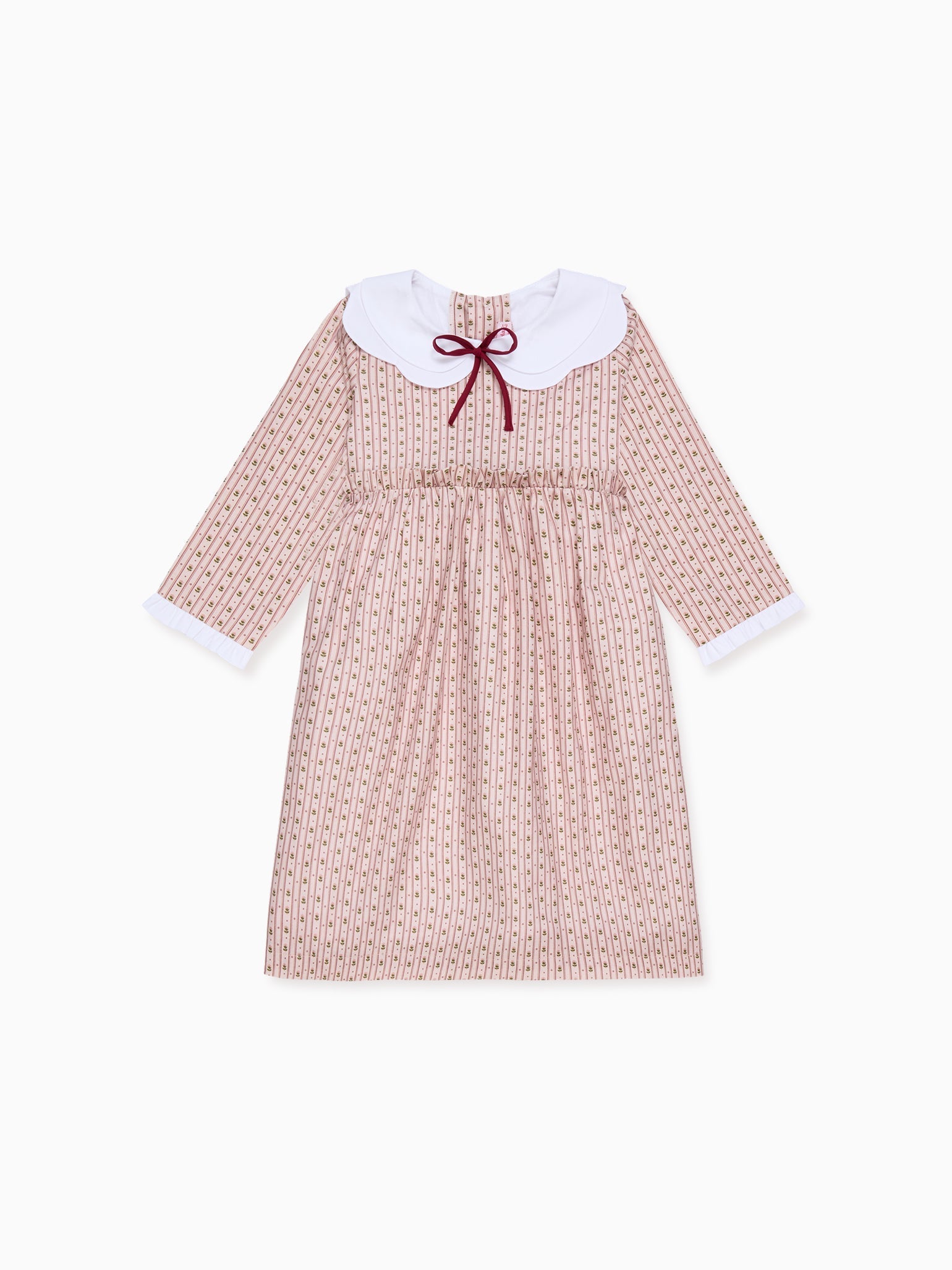 Pink Floral Stripe Alondra Girl Dress