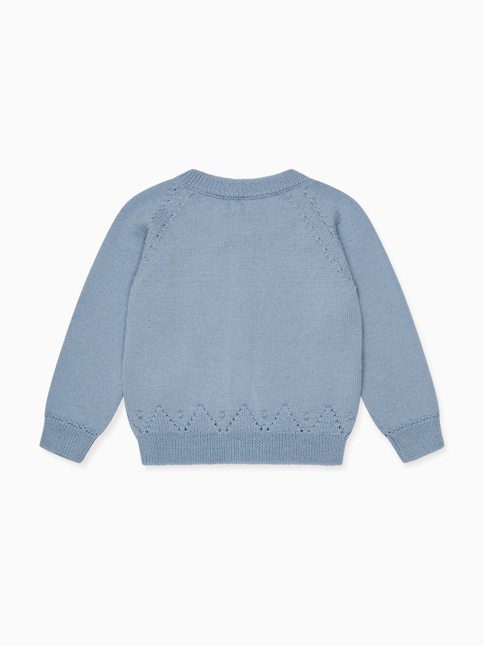 Dusty Blue Alvira Merino Baby Cardigan