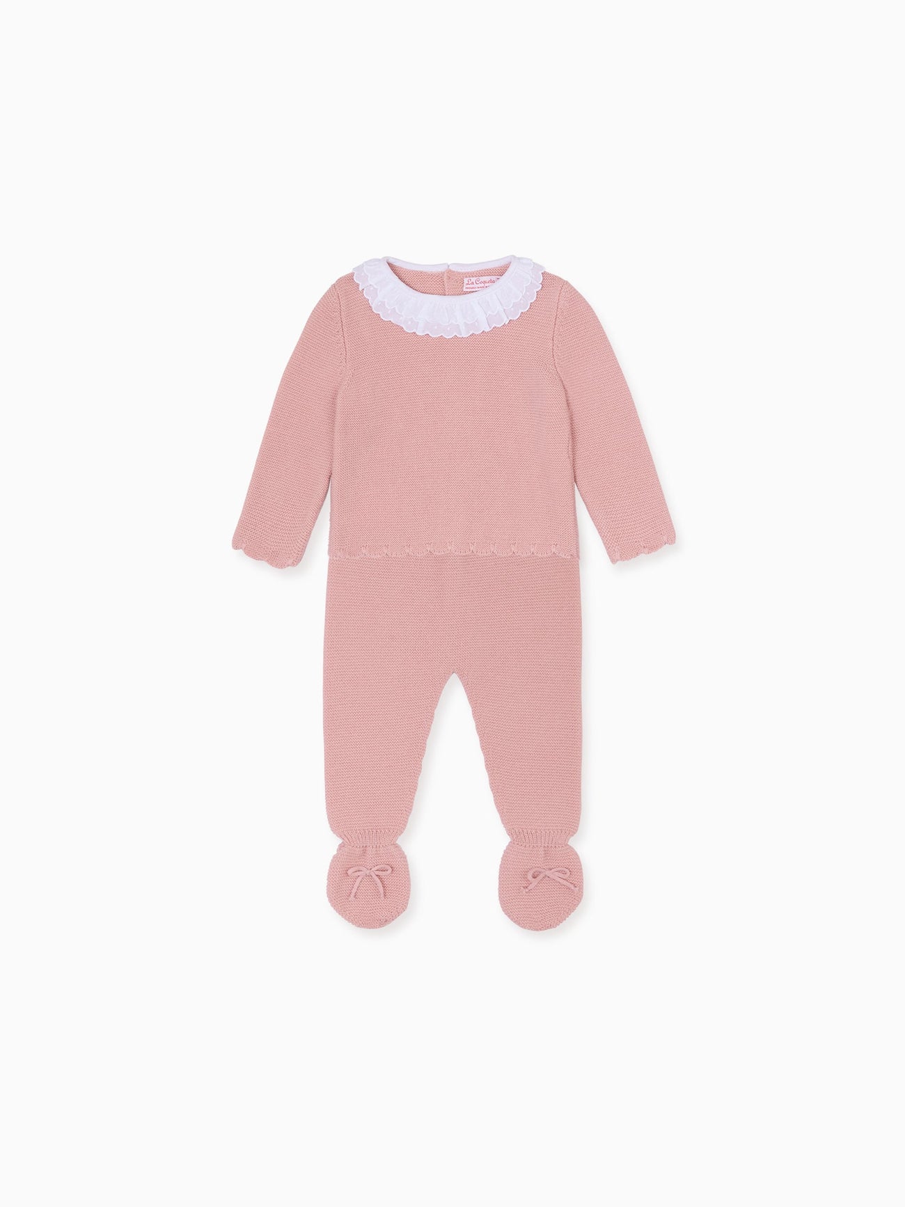 Pink Amaya Merino Baby Girl Knitted Set