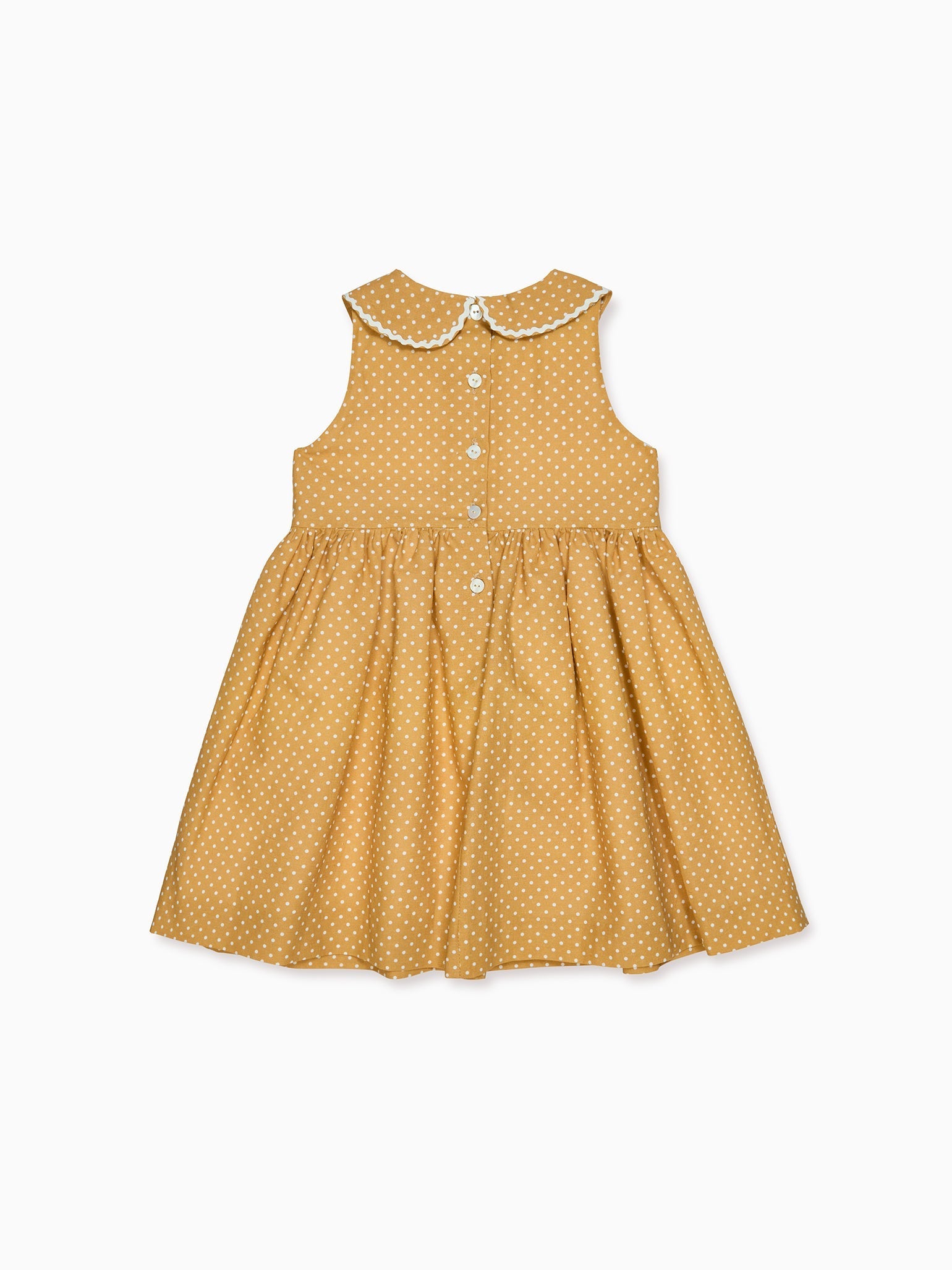 Mustard Polka Dot Amiee Girl Dress