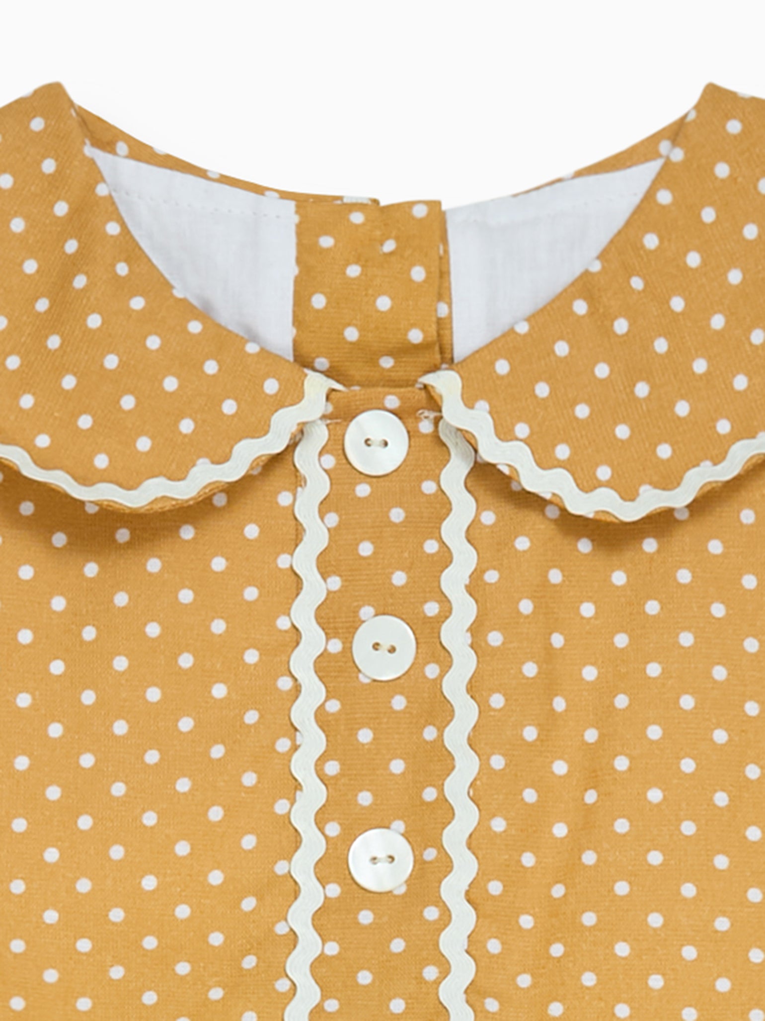 Mustard Polka Dot Amiee Girl Dress