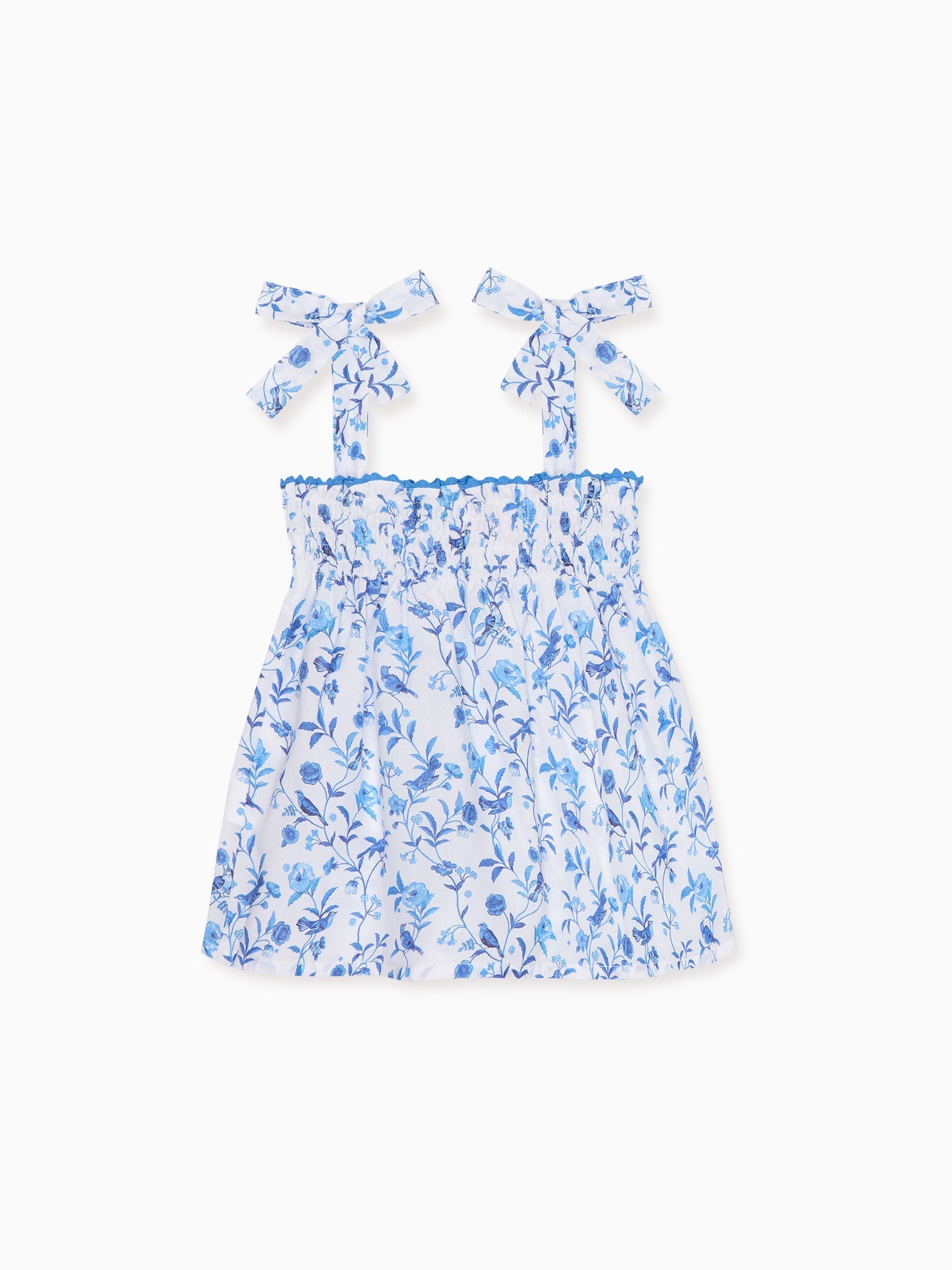 Blue Bird Floral Ana Baby Girl Shirt