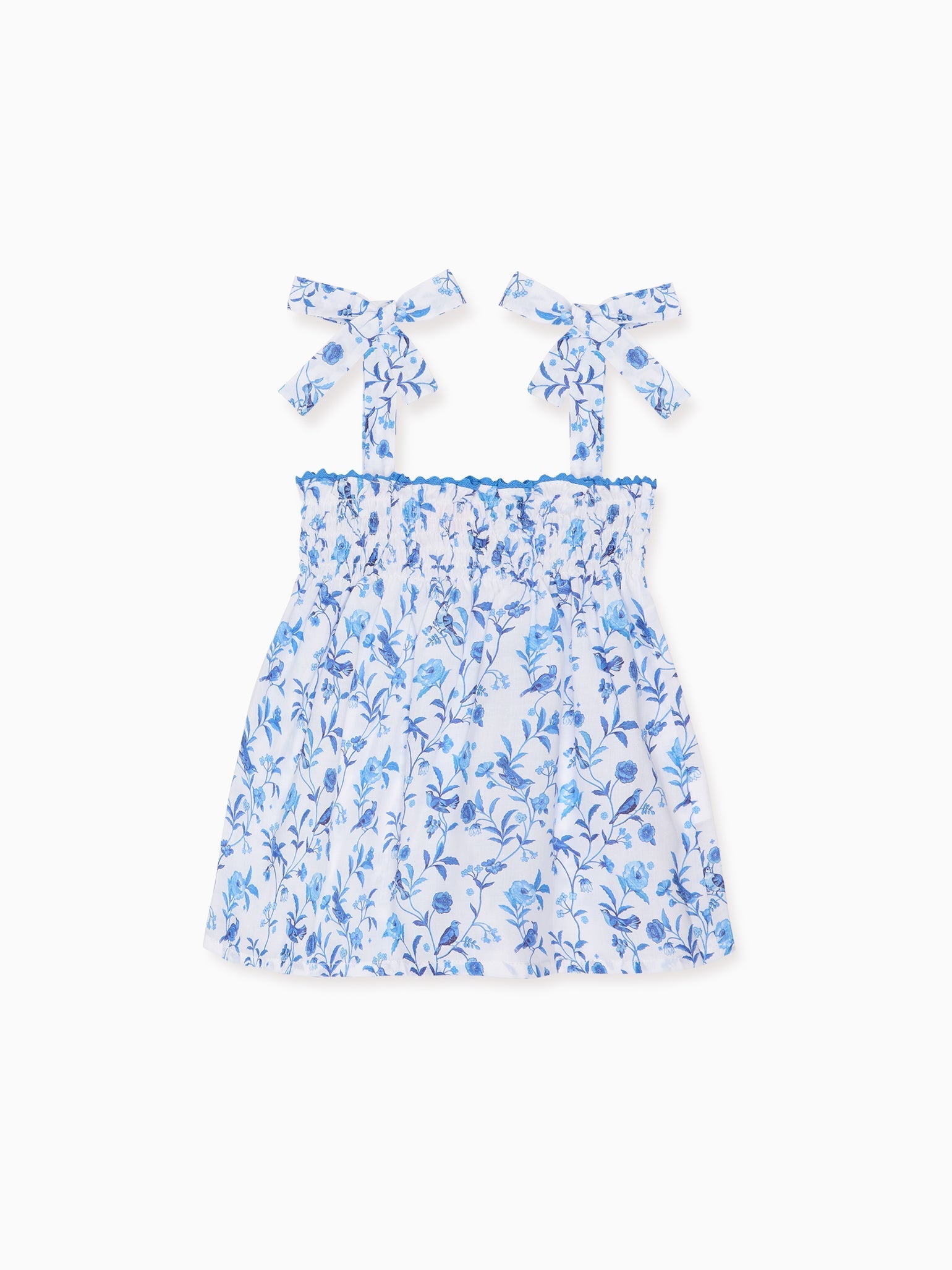 Blue Bird Floral Ana Baby Girl Shirt