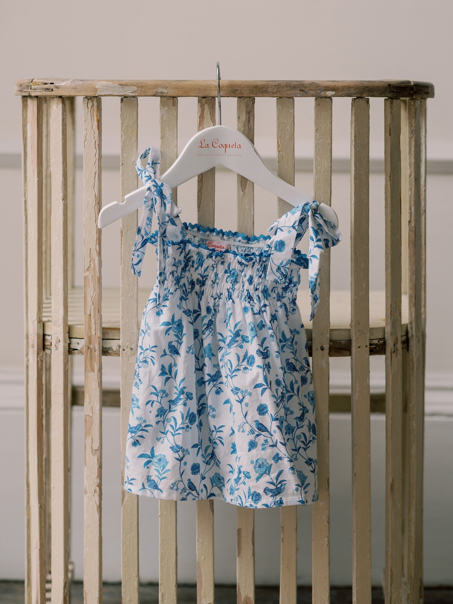 Blue Bird Floral Ana Baby Girl Shirt