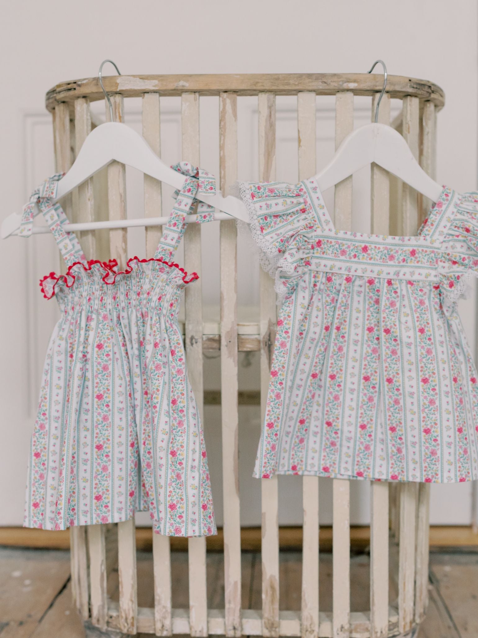 Fuchsia Pink Floral Stripe Anika Baby Girl Shirt