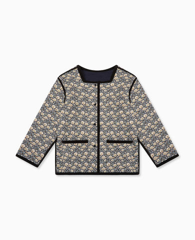 Navy Floral Reversible Anais Womens Jacket