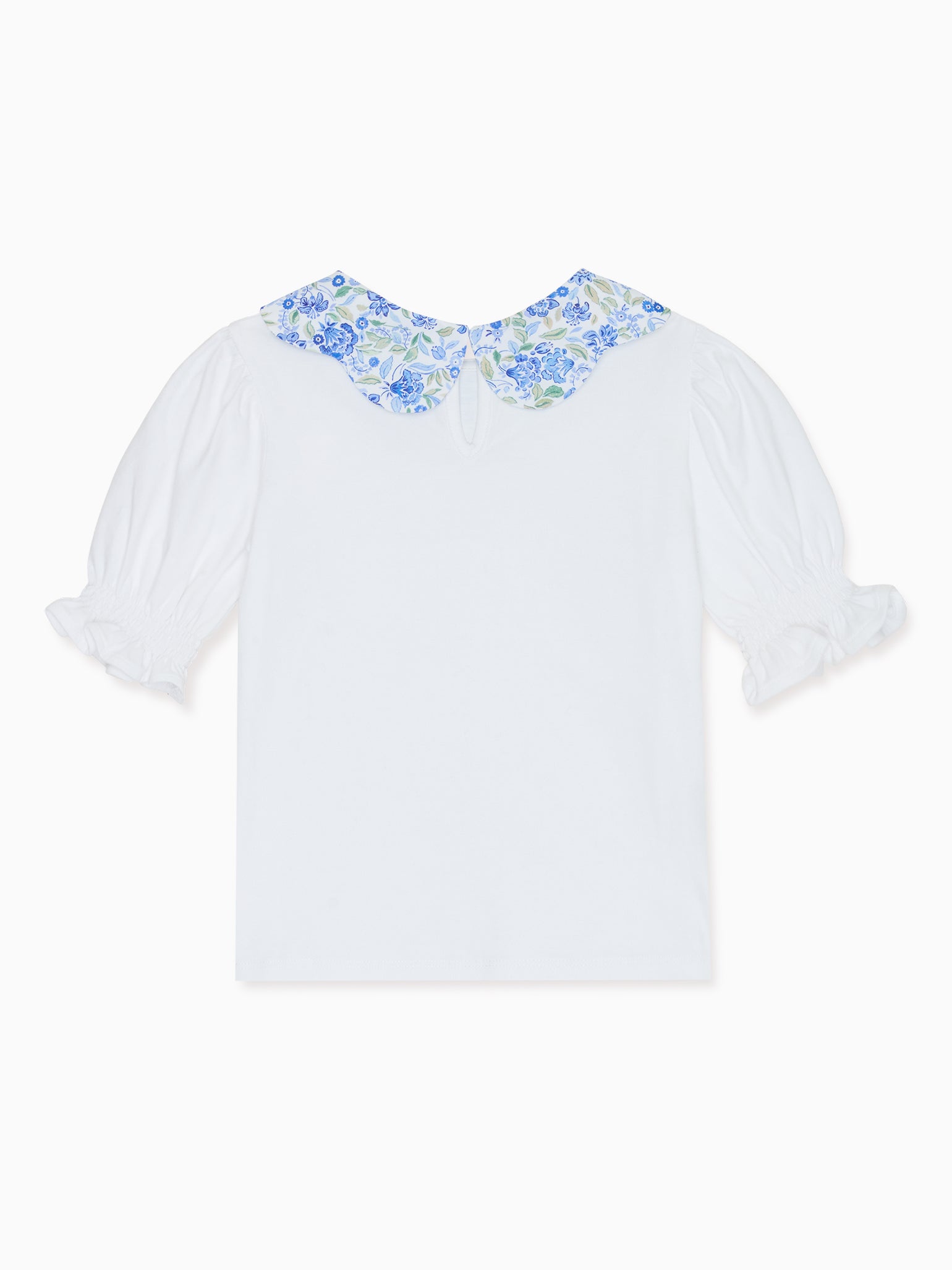 Dusty Blue Floral Analia Girl Top