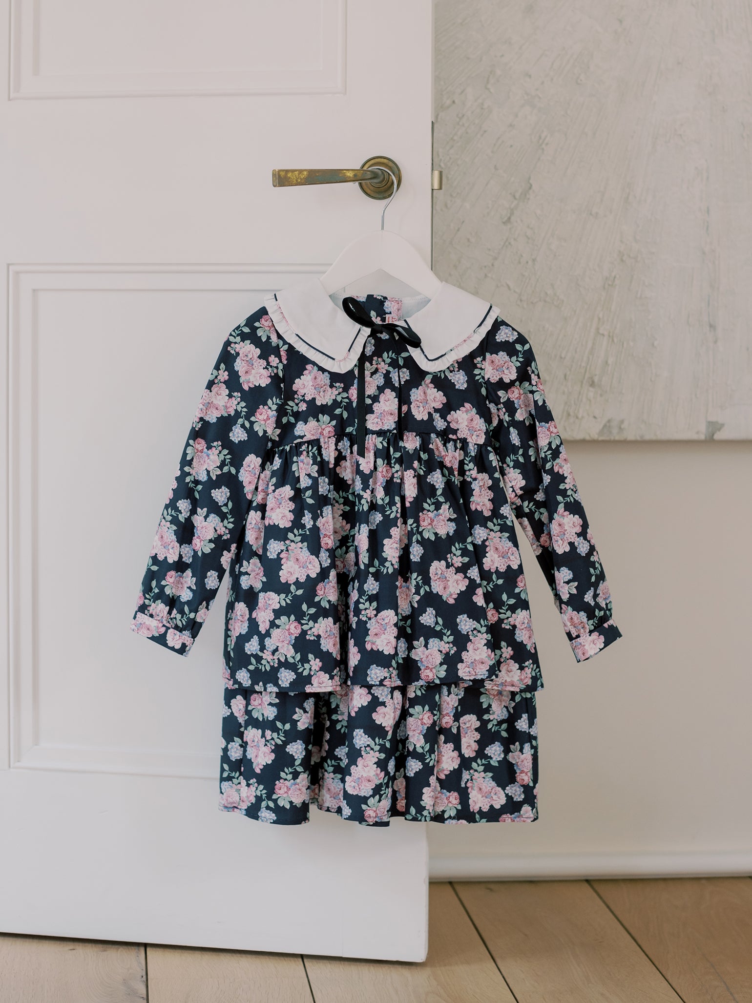 Black Floral Andrea Girl Dress