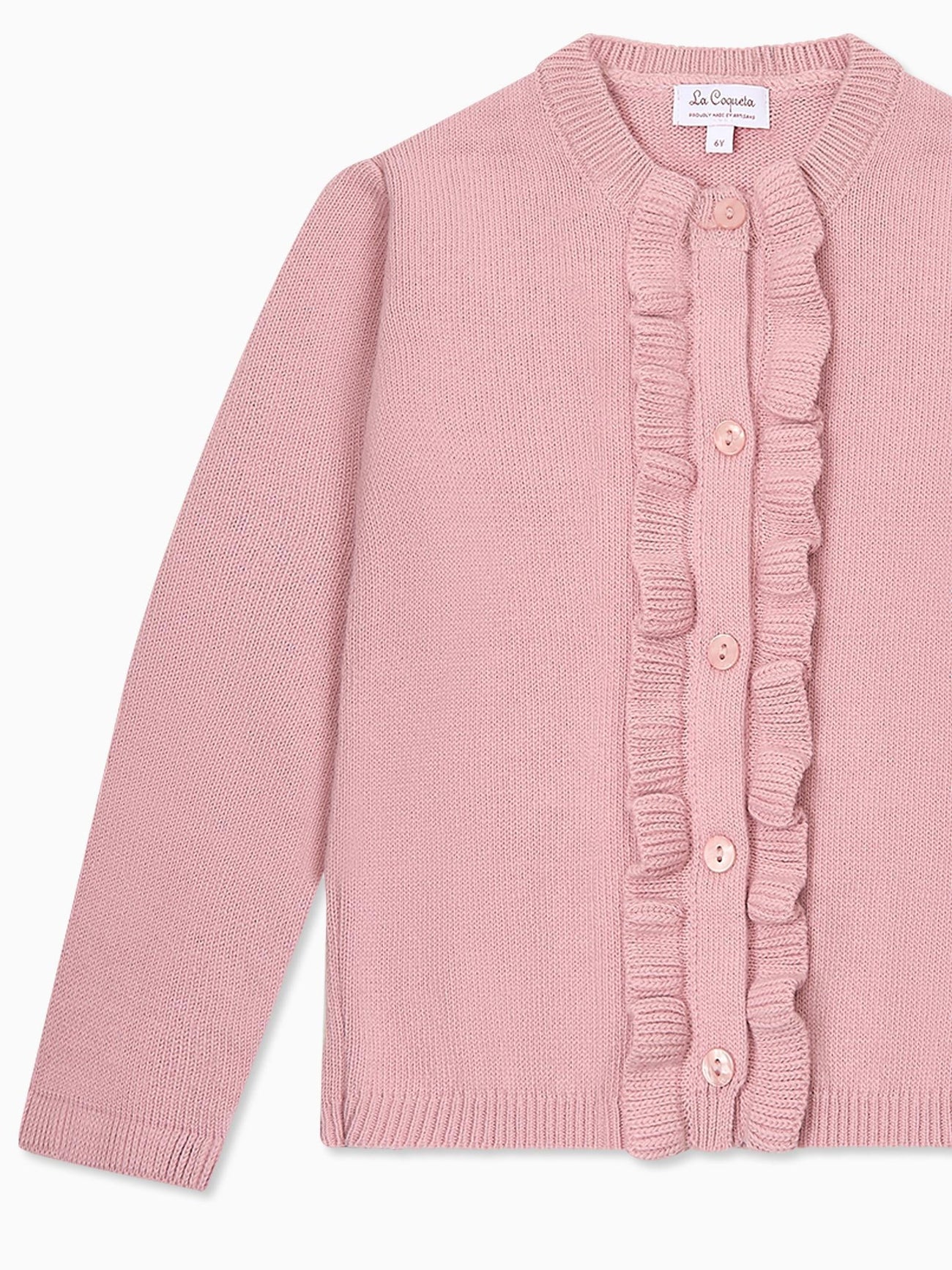 Dusty Pink Angela Merino Girl Cardigan