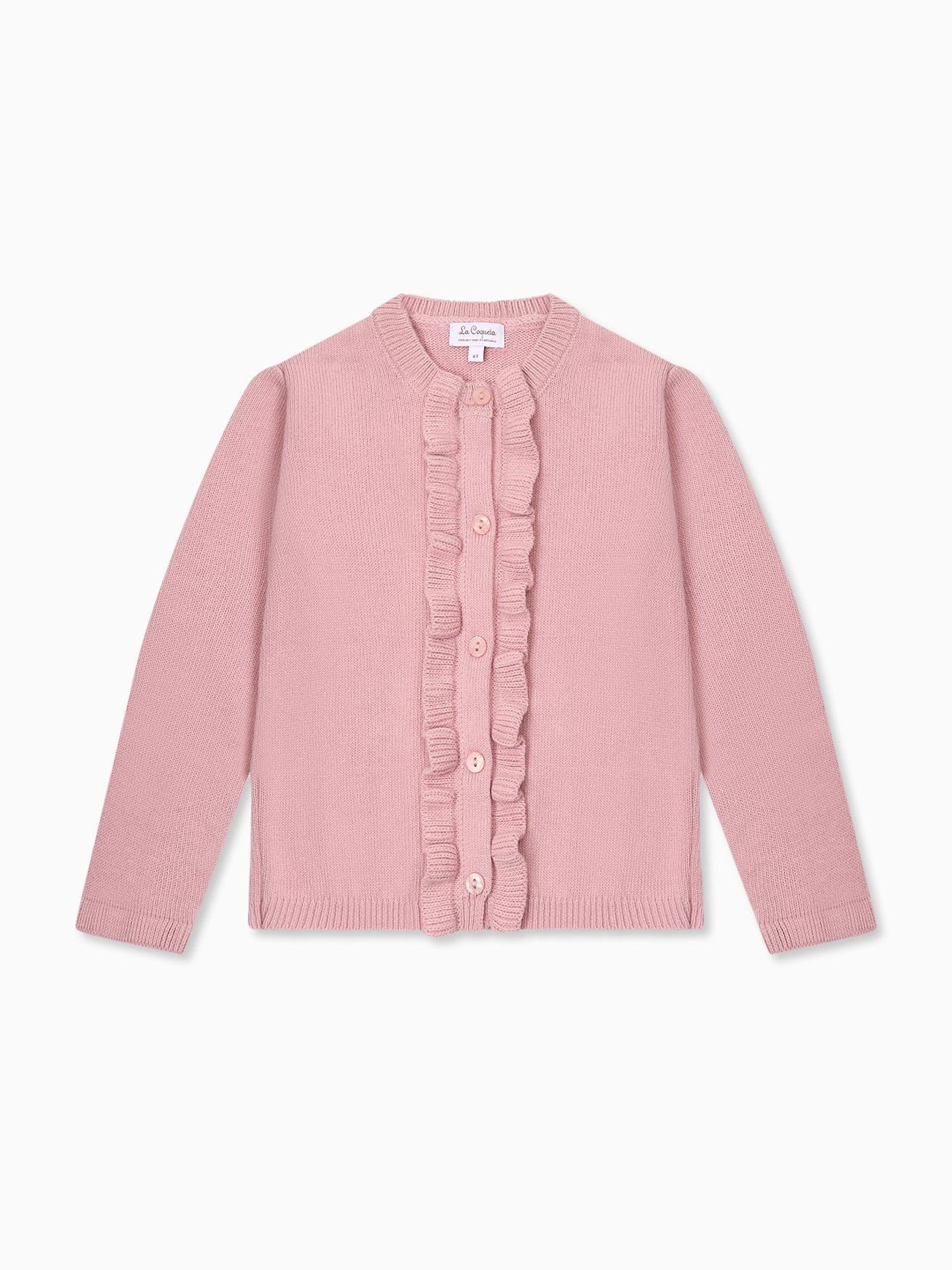 Dusty Pink Angela Merino Girl Cardigan