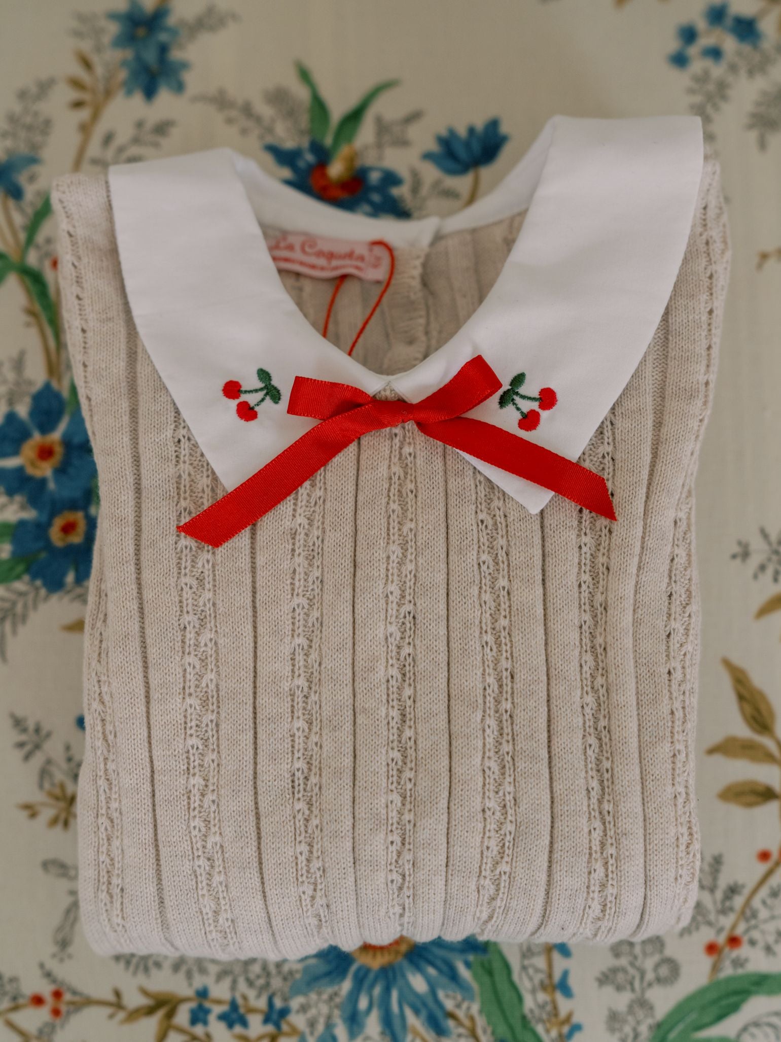 Oatmeal Angela Cotton Girl Jumper