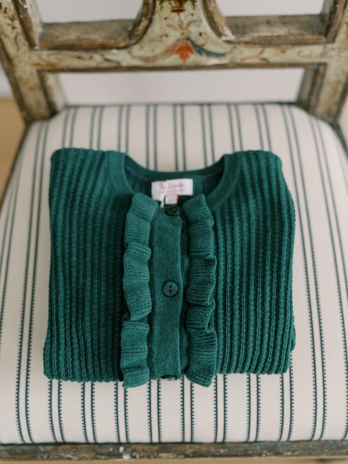Bottle Green Angela Merino Girl Cardigan
