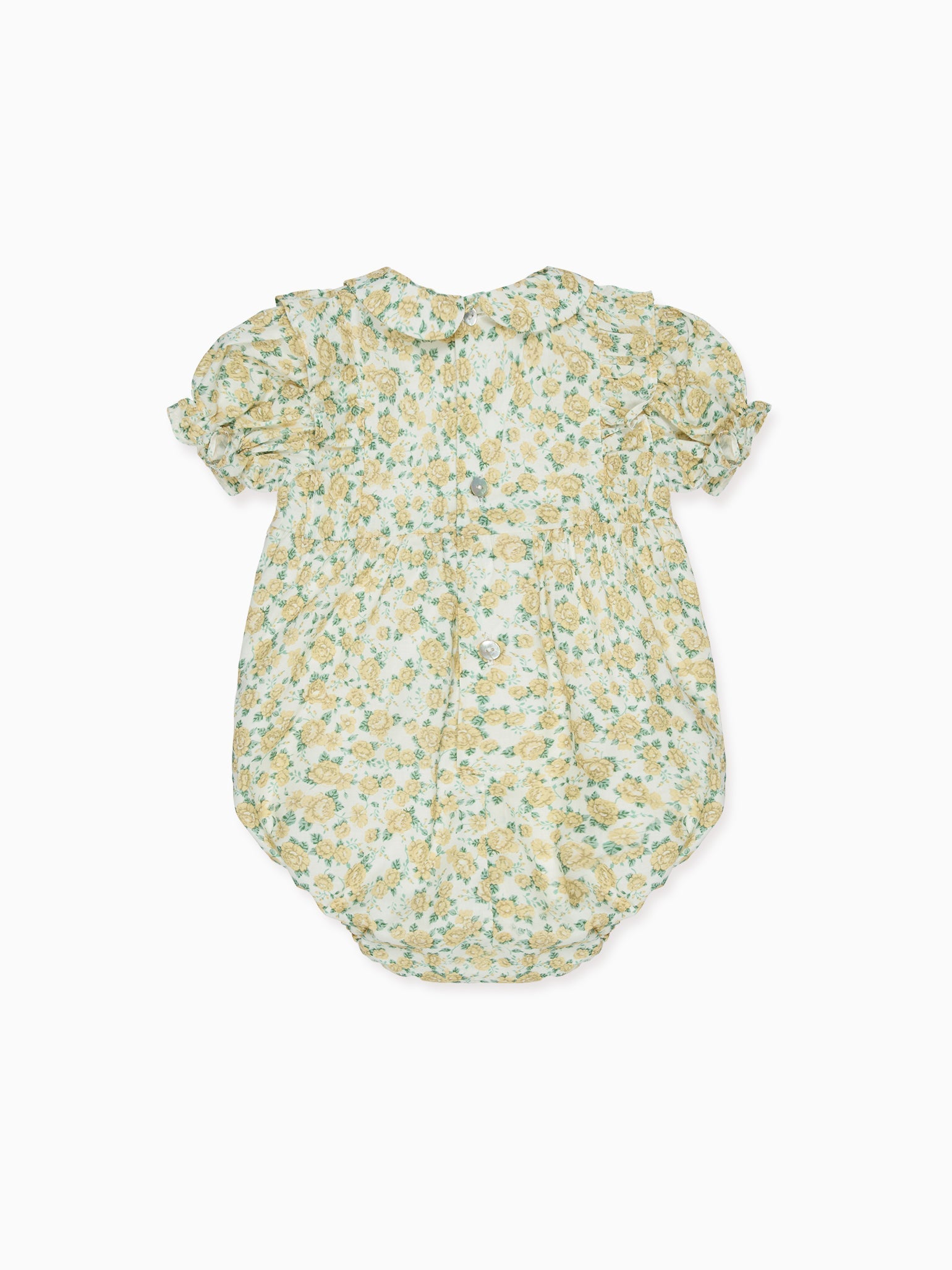 Yellow Floral Angelica Baby Girl Romper