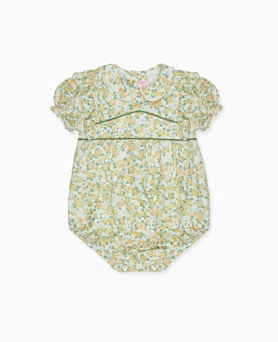 Yellow Floral Angelica Baby Girl Romper