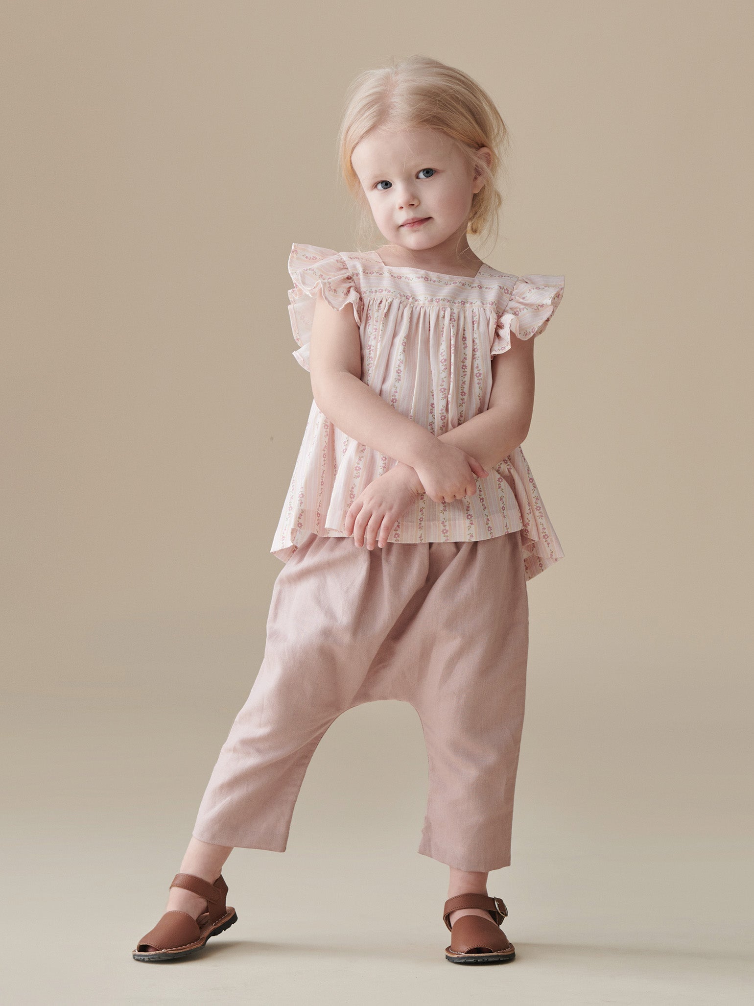 Dusty Pink Alex Baby Girl Trousers