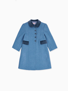 Blue Anisa Girl Wool Coat