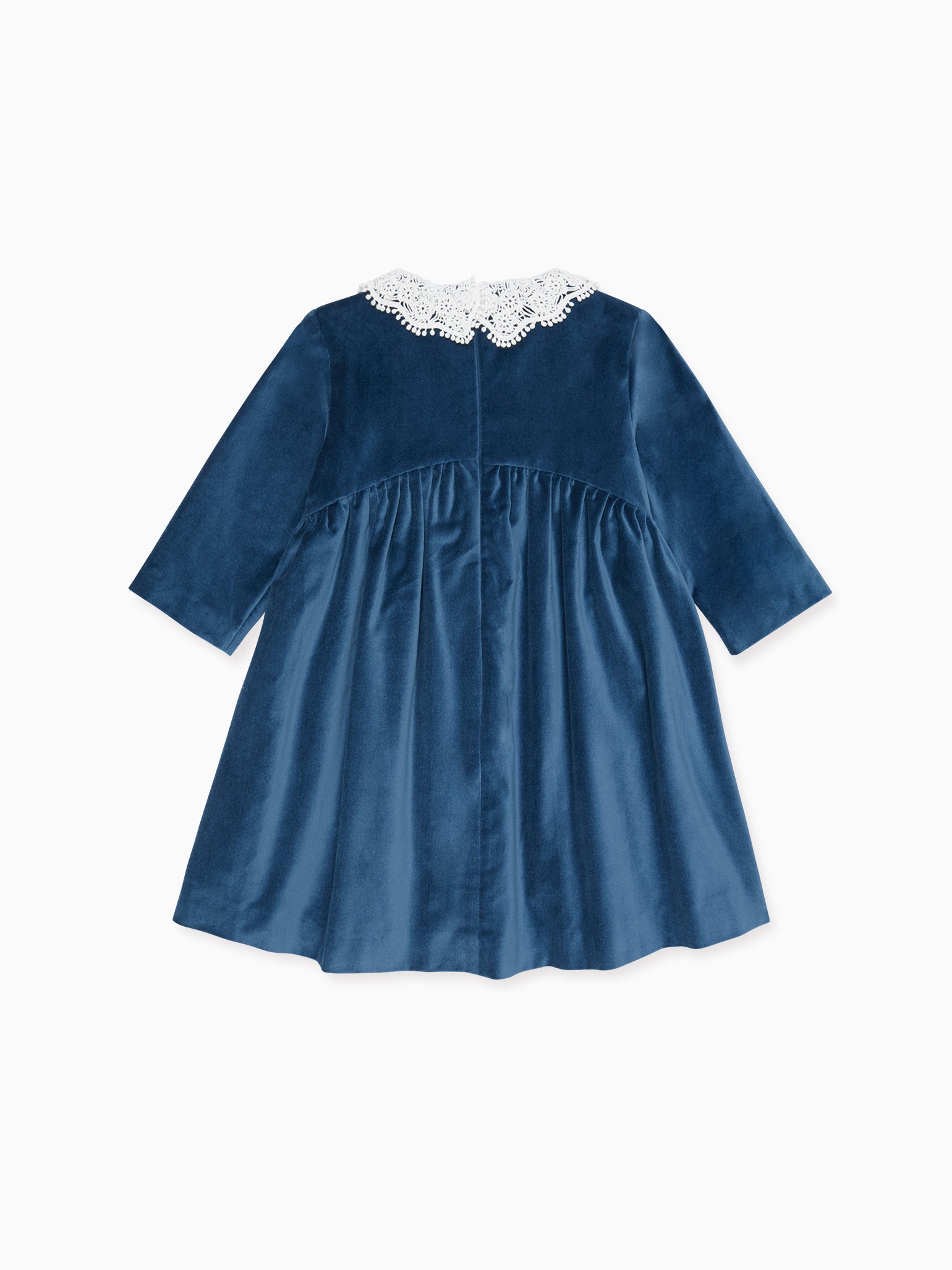Blue Antonella Girl Velvet Dress