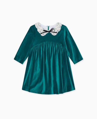 Emerald Antonella Velvet Girl Dress