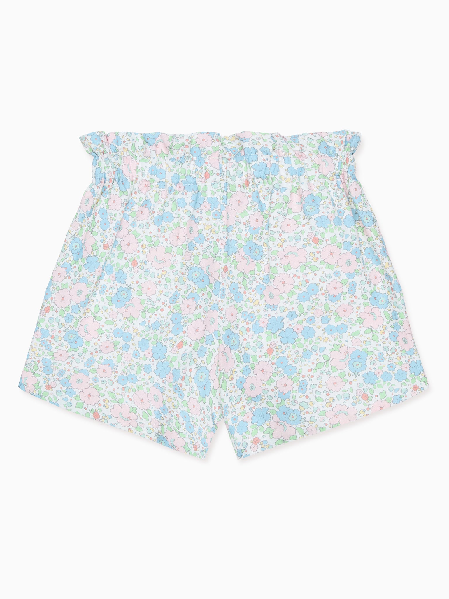 Blue Floral Antonia Cotton Girl Shorts