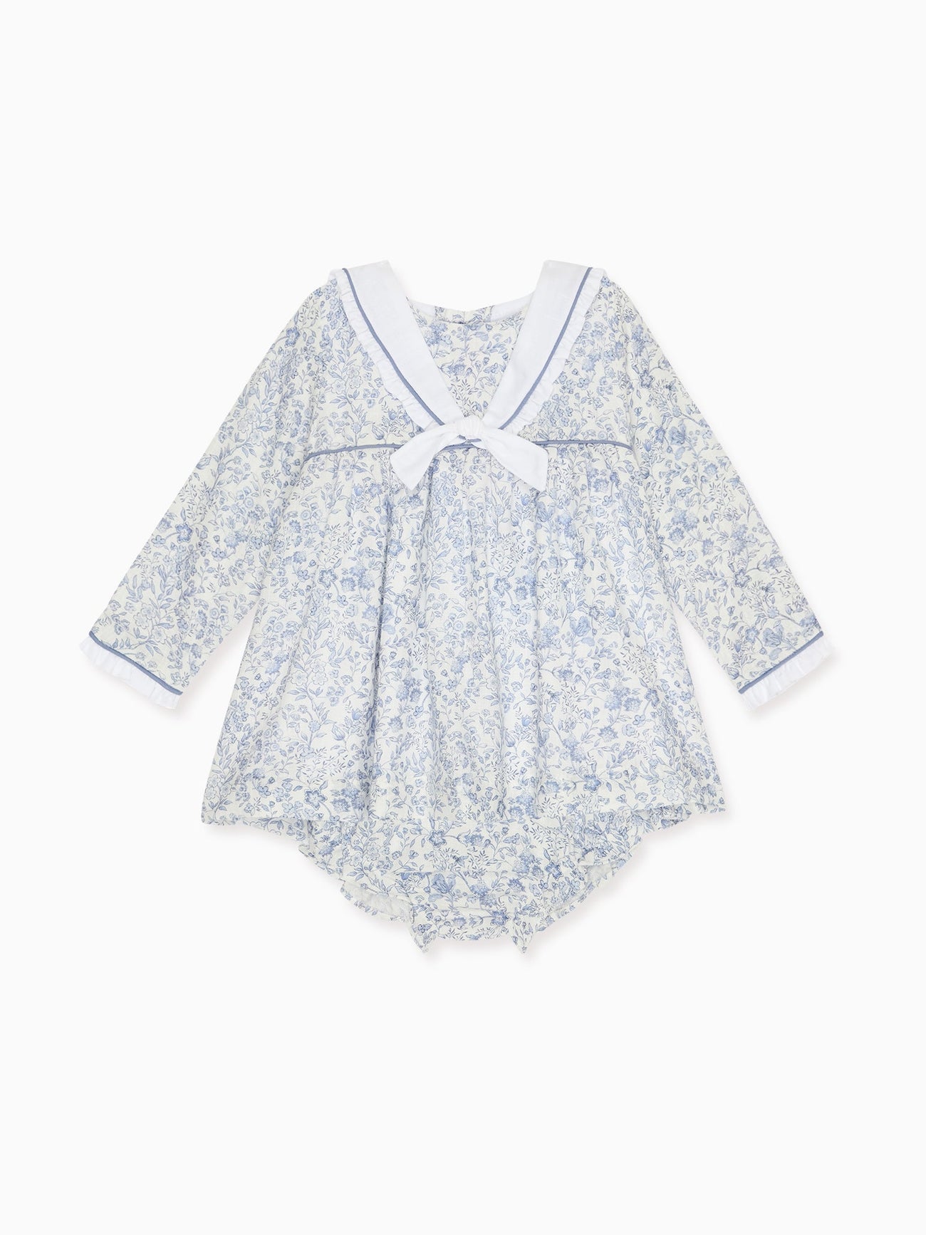 Dark Blue Floral Aranda Baby Girl Set