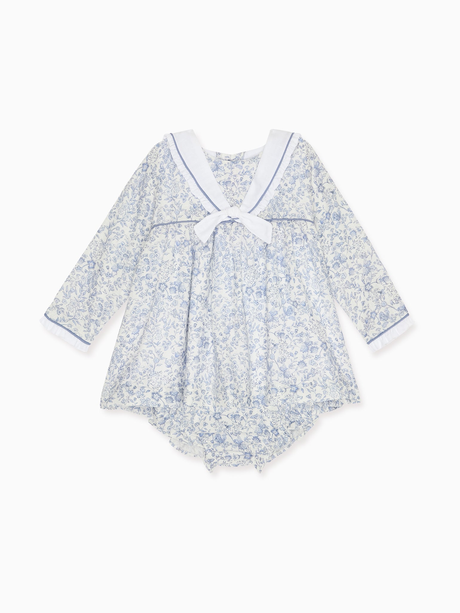 Dark Blue Floral Aranda Baby Girl Set