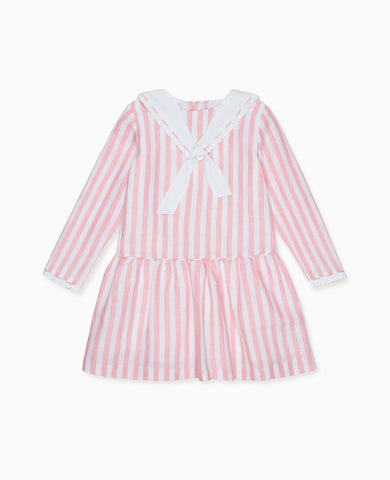 Pink Stripe Aranda Girl Drop Waist Dress