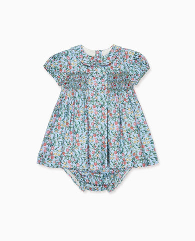 Blue Pomegranate Arcadia Baby Girl Hand-Smocked Set