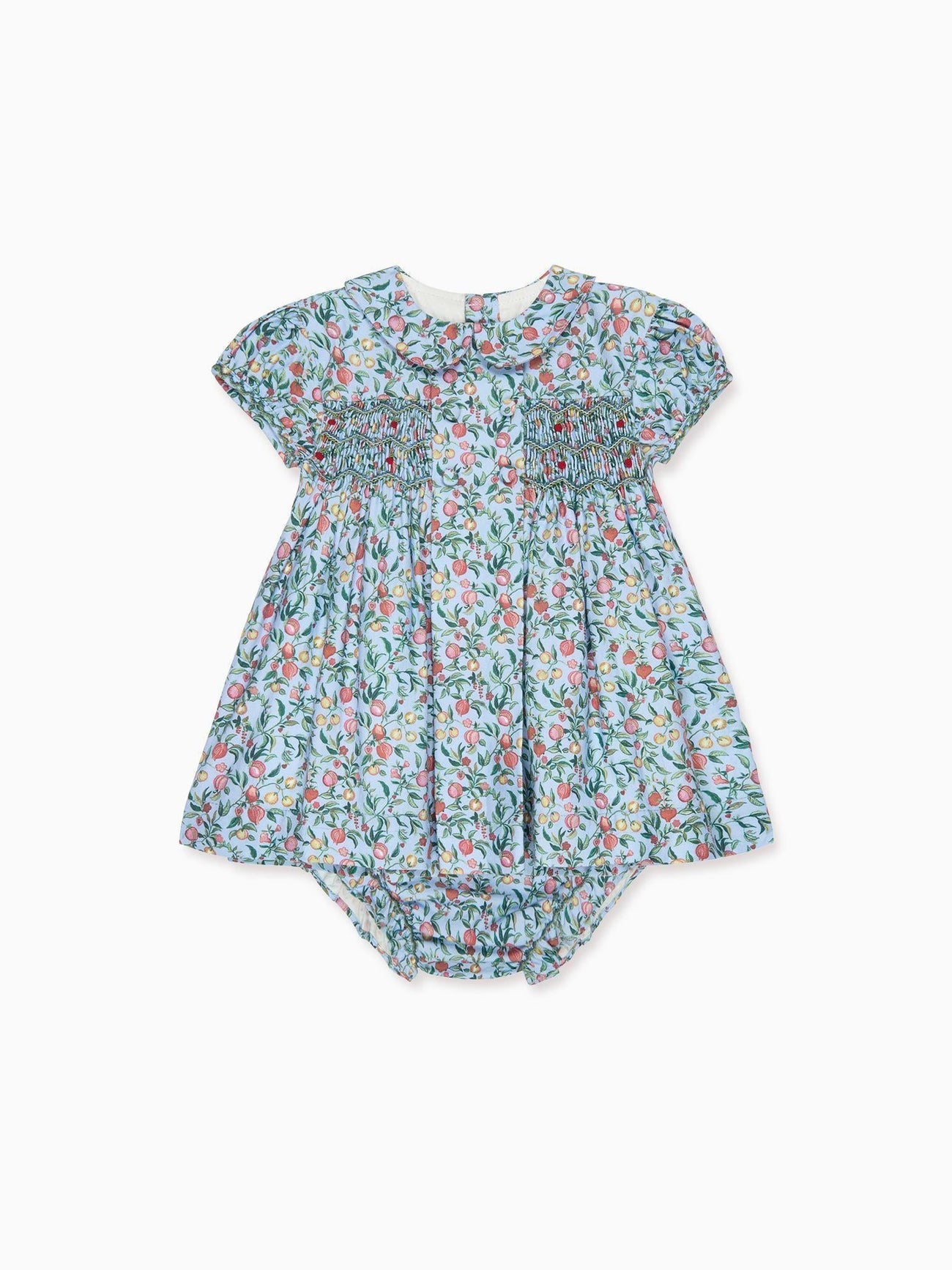 Blue Pomegranate Arcadia Baby Girl Hand-Smocked Set