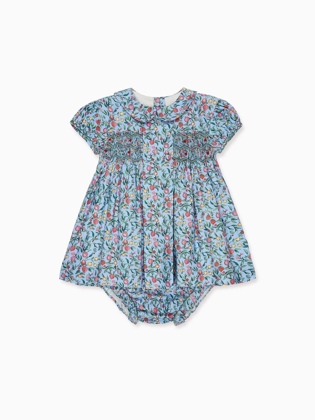 Blue Pomegranate Arcadia Baby Girl Hand-Smocked Set