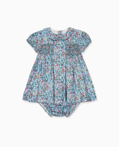 Blue Pomegranate Arcadia Baby Girl Hand-Smocked Set