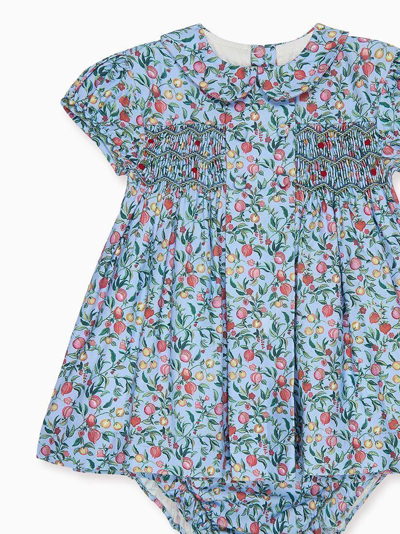 Blue Pomegranate Arcadia Baby Girl Hand-Smocked Set