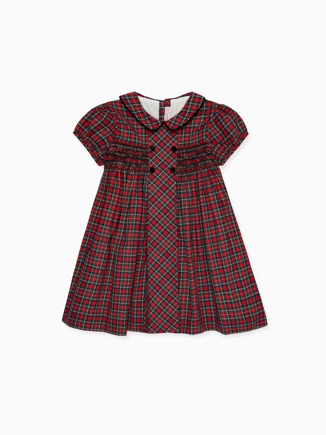 Red Tartan Arcadia Girl Hand-Smocked Dress