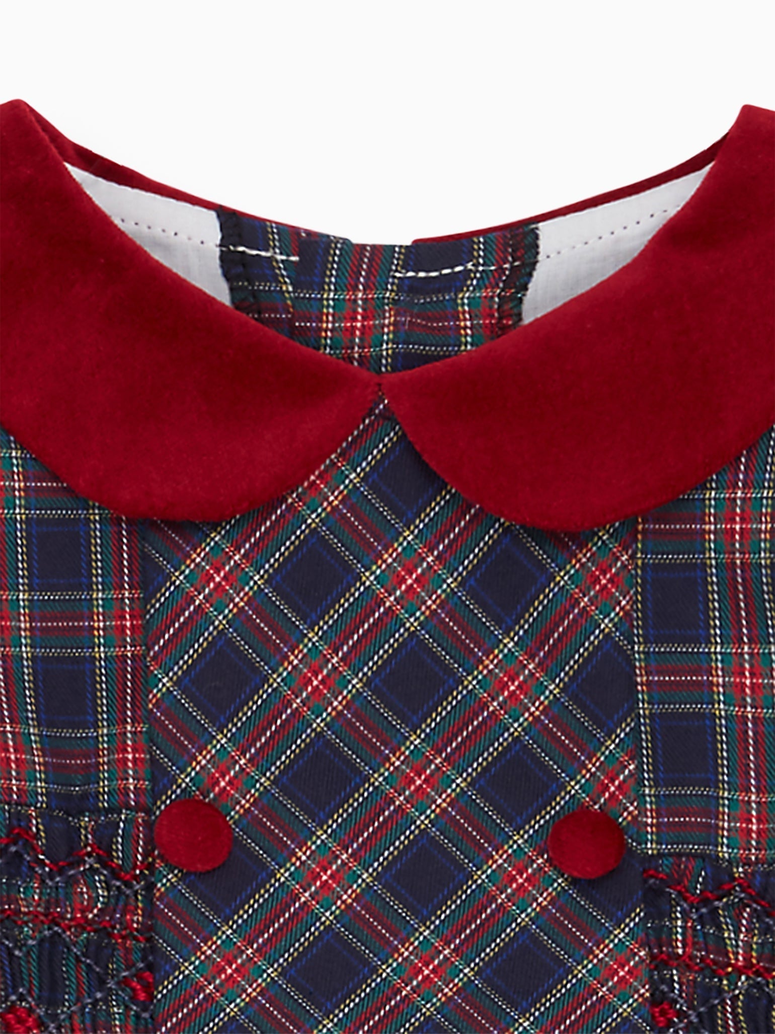 Navy Tartan Arcadia Girl Smock Dress