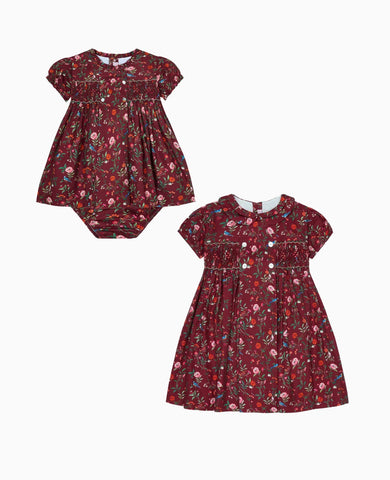 Arcadia Girl Dress & Carla Baby Set Outfit Bundle