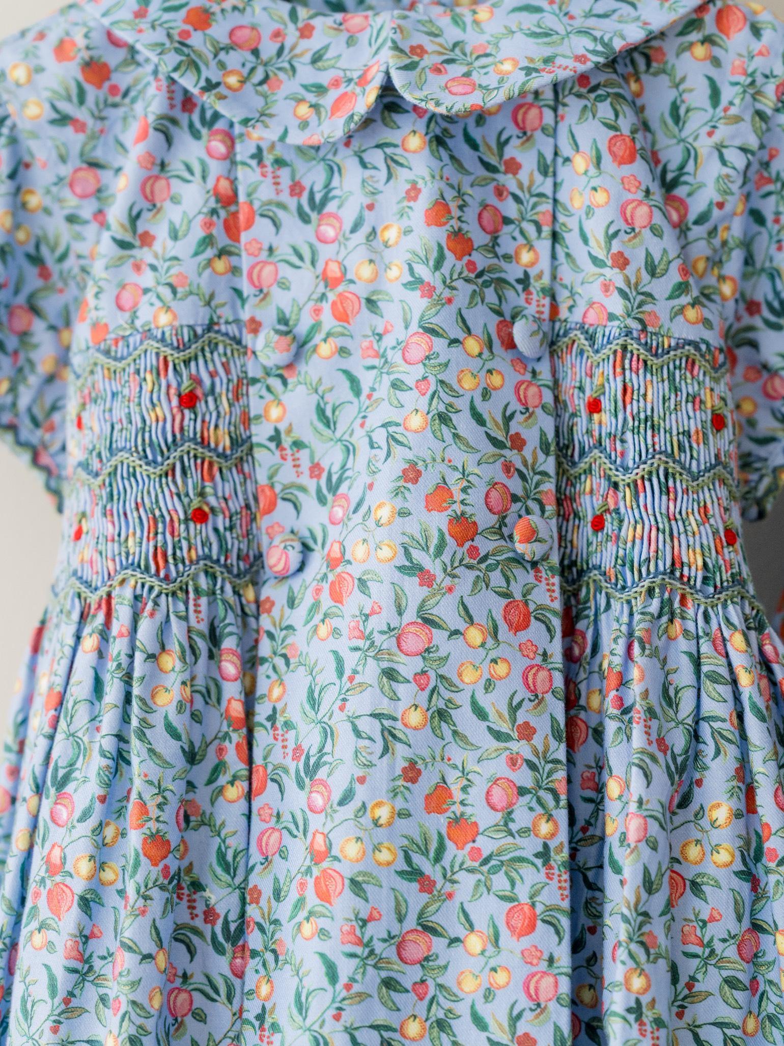 Blue Pomegranate Arcadia Girl Hand-Smocked Dress