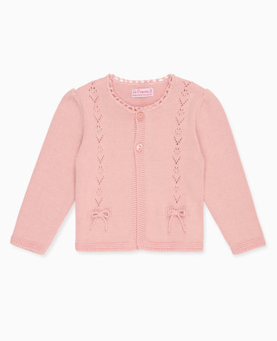Dusty Pink Arcona Cotton Baby Cardigan