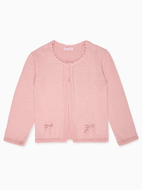 Dusty Pink Arcona Cotton Girl Cardigan