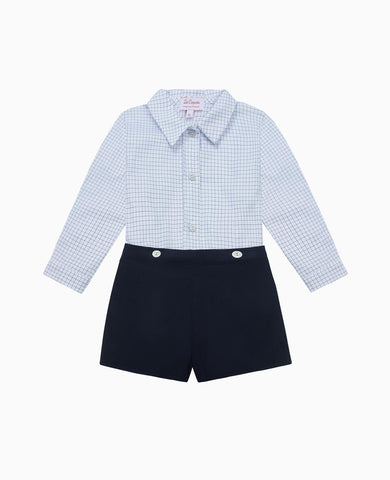 Blue Check Arlo Baby Boy Set