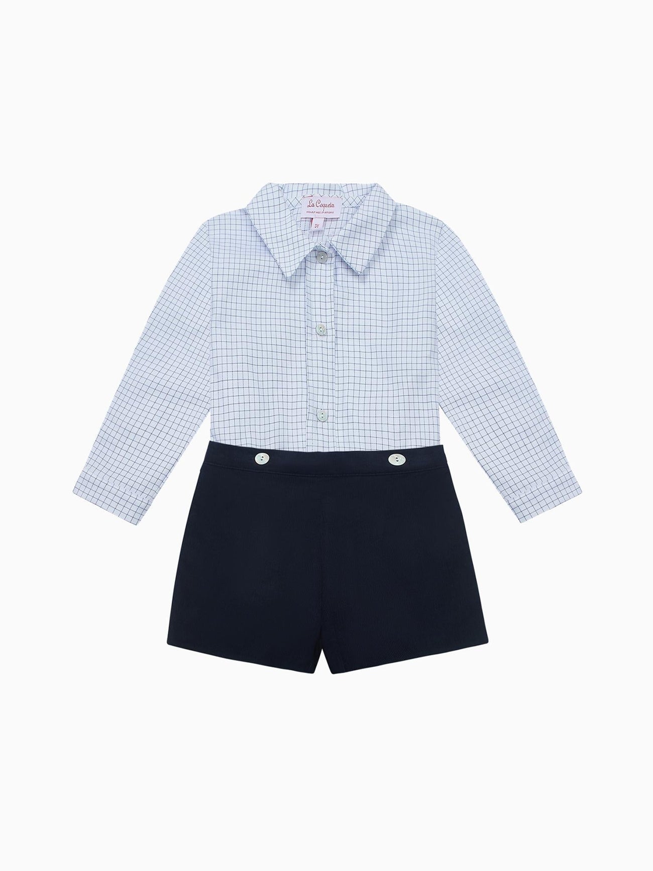 Blue Check Arlo Baby Boy Set