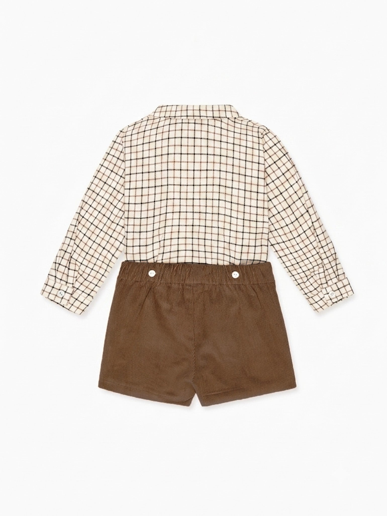 Caramel Check Arlo Baby Boy Set