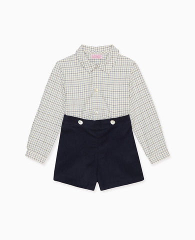 Navy Check Arlo Baby Boy Set