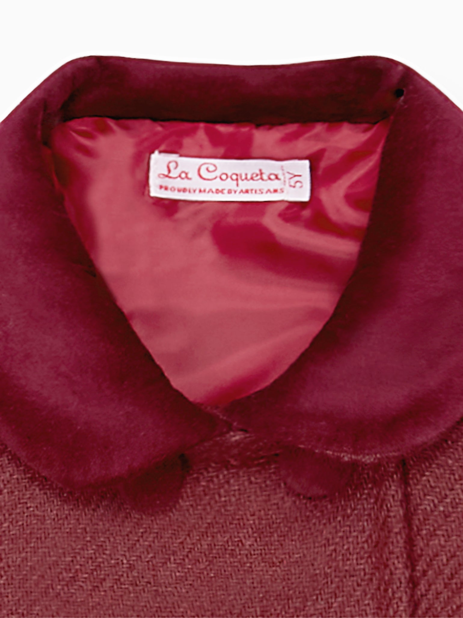 Burgundy Arrieta Girl Coat