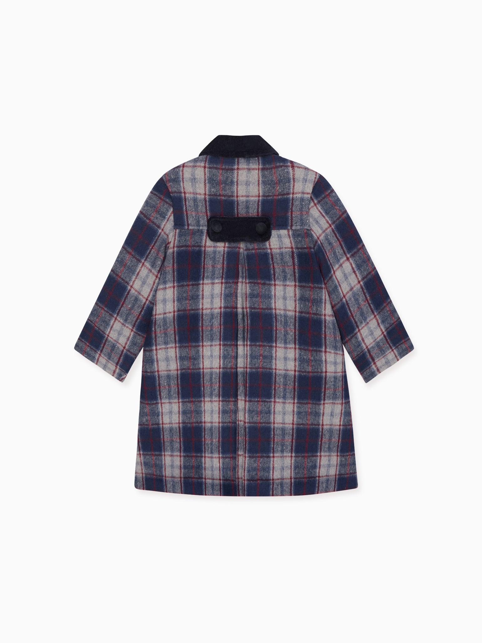 Navy Check Arrieta Girl Coat